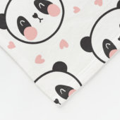 Cute panda fleece deken (Hoek)