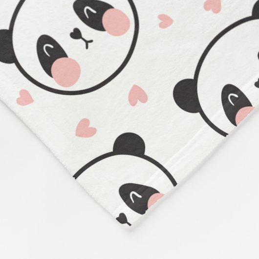 Cute panda fleece deken (Hoek)