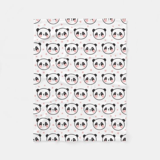 Cute panda fleece deken (Voorkant)