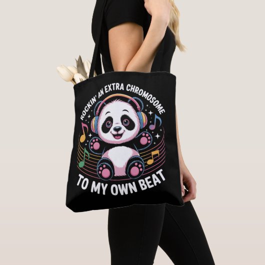 Cute Panda Funny Quotes Tote Bag (Dichtbij)