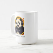 Cute Panda Gamer | Funny Gaming Animal Gift Koffiemok (Voorkant links)
