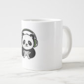Cute Panda Gamer - Kawaii Gaming Panda with Headse Grote Koffiekop (Voorkant rechts)