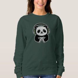Cute Panda Gamer - Kawaii Gaming Panda with Headse Trui
