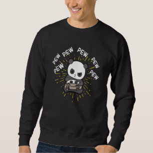 Cute Panda Gamer Pew Pew Boys Gamer Controller Com Trui