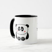 Cute panda gepersonaliseerd mug mok (Voorkant links)