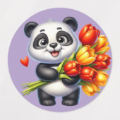 Cute Panda, Giraffe, and Rabbit Sticker Sheet with (Design 1)