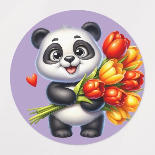 Cute Panda, Giraffe, and Rabbit Sticker Sheet with (Design 1)