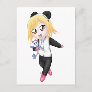 Cute Panda Girl Briefkaart
