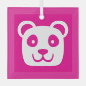 Cute Panda Glas Ornament (Voorkant)