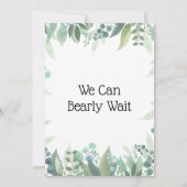 Cute Panda Greenery Baby shower Gender Neutral Kaart (Achterkant)