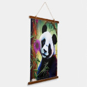 Cute Panda Hangend Wandkleed (Gebogen)