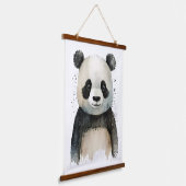 Cute Panda Hangend Wandkleed (Gebogen)