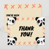 Cute Panda Hartelijk dank Briefkaart (Voorkant / Achterkant)