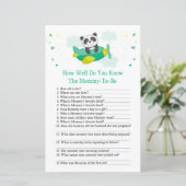 Cute panda Hoe goed ken je het baby shower spel? (Staand voorkant)