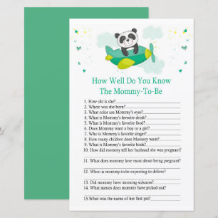 Cute panda Hoe goed ken je het baby shower spel?