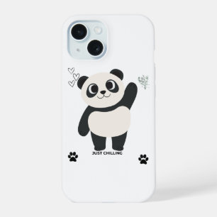 Cute Panda Hoesje — Gewoon Chillen Kawaii Anima iPhone 15 Case