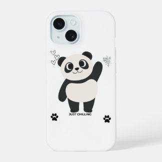 Cute Panda Hoesje — Gewoon Chillen Kawaii Anima iPhone 15 Case