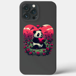 Cute Panda Holding Heart - Valentijnsdag Gift Case-Mate iPhone Case