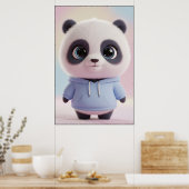 Cute Panda Hoodie – Kawaii Panda Poster Art (Keuken)