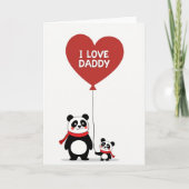 Cute Panda I Love Daddy Card Kaart (Voorkant)