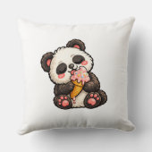 Cute Panda Ice Cream Kussen (Achterkant)