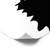 Cute Panda Illustration Black and White Minimalist Poster (Hoek)