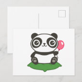Cute Panda Illustration Briefkaart (Voorkant / Achterkant)