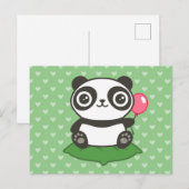 Cute Panda Illustration Briefkaart (Voorkant / Achterkant)