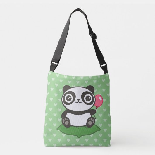 Cute Panda Illustration Crossbody Tas (Voorkant)