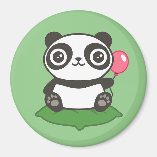 Cute Panda Illustration Magneet (Voorkant)