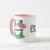 Cute Panda Illustration Mok (Voorkant links)