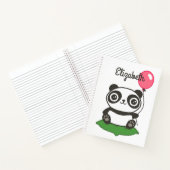 Cute Panda Illustration Notitieboek (Binnen)