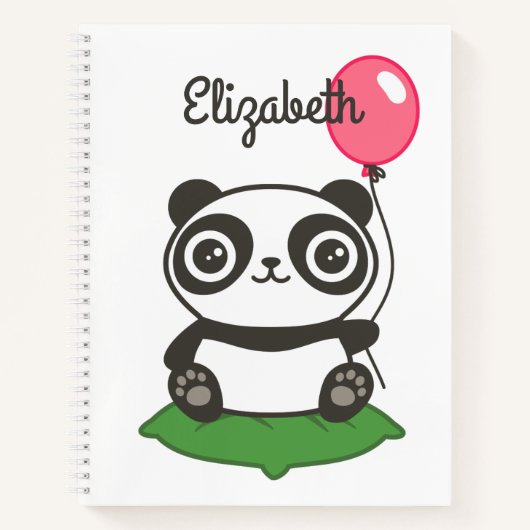 Cute Panda Illustration Notitieboek (Voorkant)