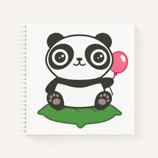 Cute Panda Illustration Notitieboek (Voorkant)