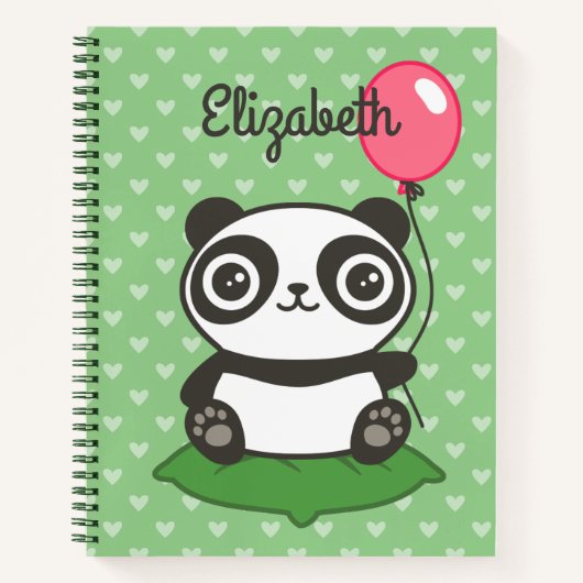 Cute Panda Illustration Notitieboek (Voorkant)