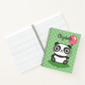Cute Panda Illustration Notitieboek (Binnen)