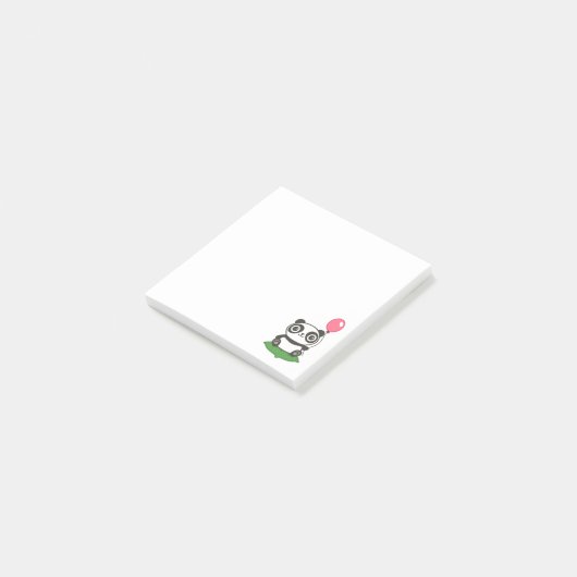 Cute Panda Illustration Post-it® Notes (Schuin)