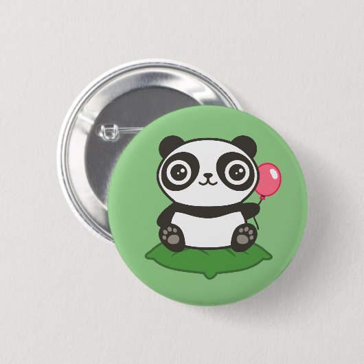Cute Panda Illustration Ronde Button 5,7 Cm (Voorkant /achterkant)