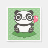 Cute Panda Illustration Servet (Voorkant)