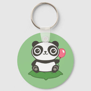 Cute Panda Illustration Sleutelhanger