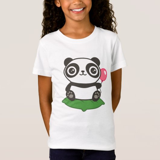 Cute Panda Illustration T-shirt (Voorkant)