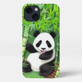 Cute Panda in Bamboe Forest iPhone 13 Hoesje iPhone Hoesje (Achterkant)