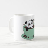Cute Panda In Coffee Cup Coffee Lover Gift Koffiemok (Voorkant links)