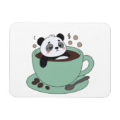 Cute Panda In Coffee Cup Coffee Lover Gift Magneet (Horizontaal)