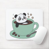 Cute Panda In Coffee Cup Coffee Lover Gift Muismat (Met muis)