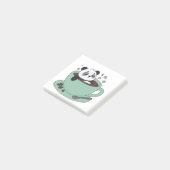 Cute Panda In Coffee Cup Coffee Lover Gift Post-it® Notes (Schuin)