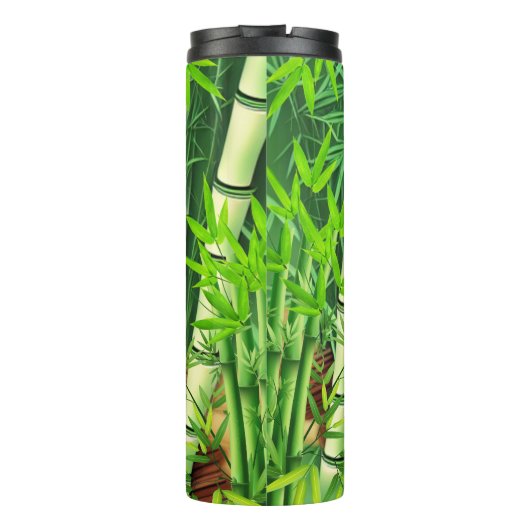 Cute Panda in het bos van Bamboe Thermosbeker (Achterkant)