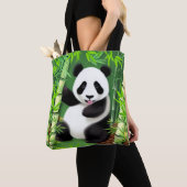 Cute Panda in het bos van Bamboe Tote Bag (Dichtbij)