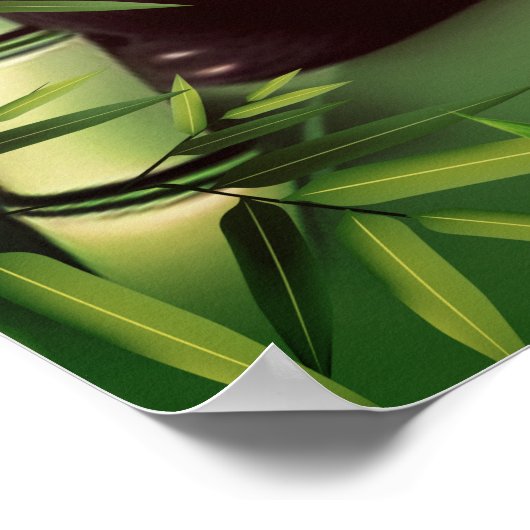 Cute Panda in het Poster van het bos van Bamboe (Hoek)