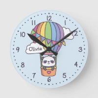 Cute Panda in Hot Air Ballon Kinder Room Decor